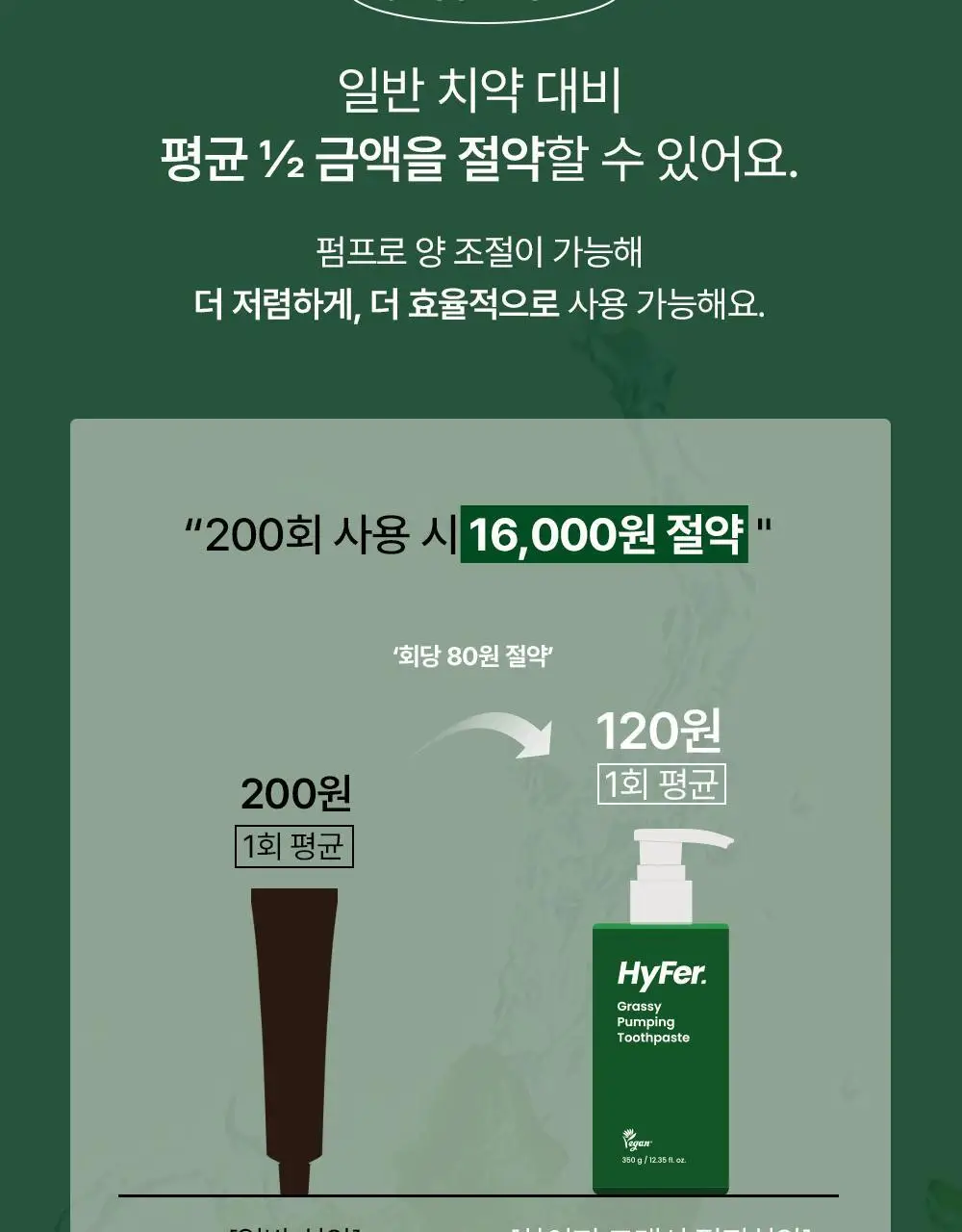 [치약4개분량]하이퍼 샐러드 펌핑치약 350g 상세페이지 30